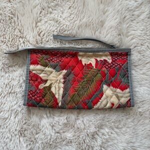 Vintage Red Toiletry Bag with Cranes